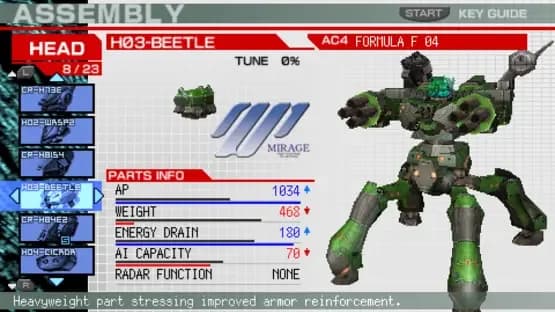 Armored Core: Formula Front — Screenshots