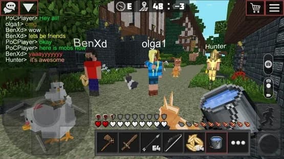 World of Cubes Survival Craft Multiplayer — Screenshoty