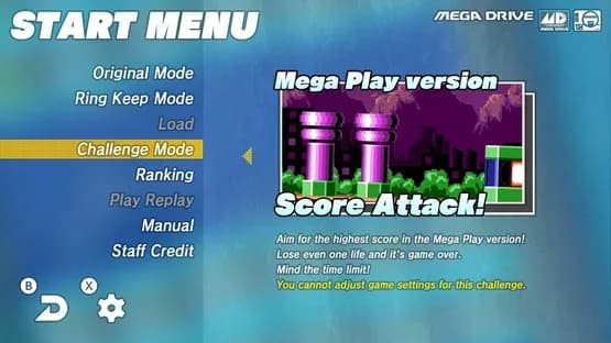 Sega Ages: Sonic the Hedgehog — Screenshoty