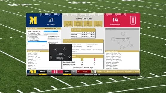 Draft Day Sports: College Football 2019 — Screenshoty