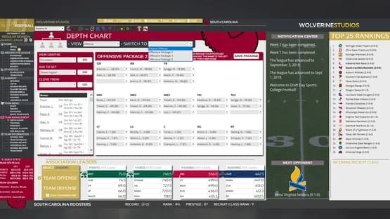 Draft Day Sports: College Football 2019 — Screenshoty