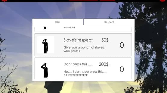 Press F to pay respects — Screenshoty