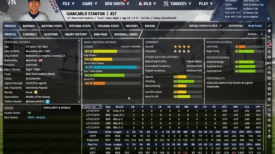 Out of the Park Baseball 20 — Screenshoty