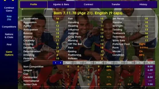 Championship Manager: Season 00/01 — Screenshoty