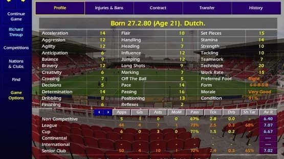 Championship Manager: Season 00/01 — Screenshoty