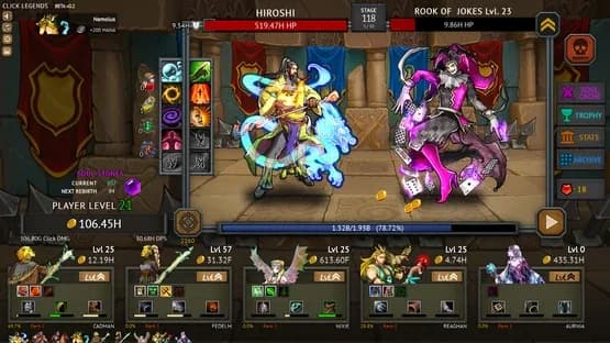 Click Legends — Screenshoty