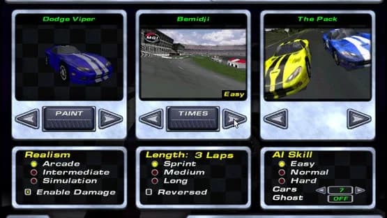 Viper Racing — Screenshoty