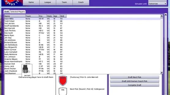 Australian Football Coach 2019 — Screenshots