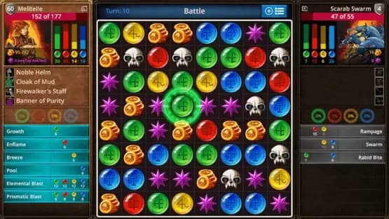 Puzzle Quest: The Legend Returns — Screenshoty