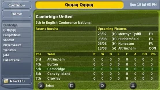 Football Manager Handheld — Screenshoty