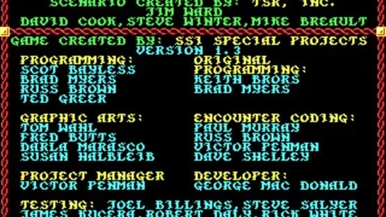 Advanced Dungeons & Dragons: Pool of Radiance — Screenshoty