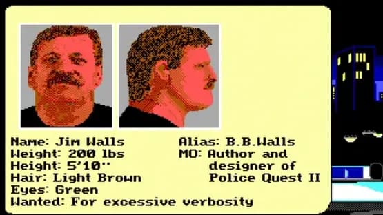 Police Quest II: The Vengeance — Screenshoty