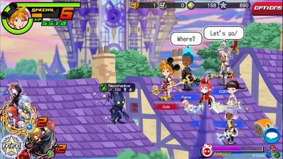 Kingdom Hearts χ[chi] — Screenshoty