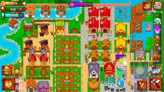 Bloons Monkey City — Screenshoty