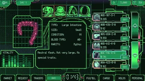Space Warlord Organ Trading Simulator — Screenshoty