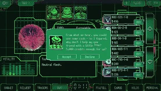 Space Warlord Organ Trading Simulator — Screenshoty