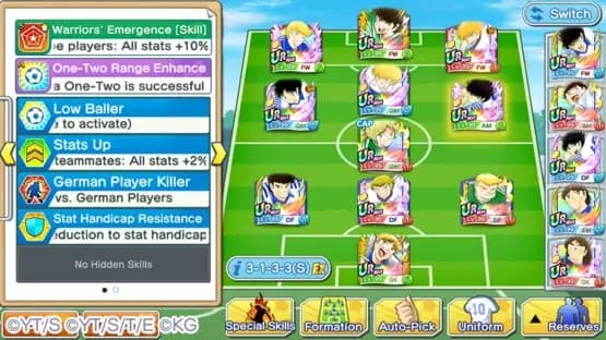 Captain Tsubasa: Dream Team — Screenshoty