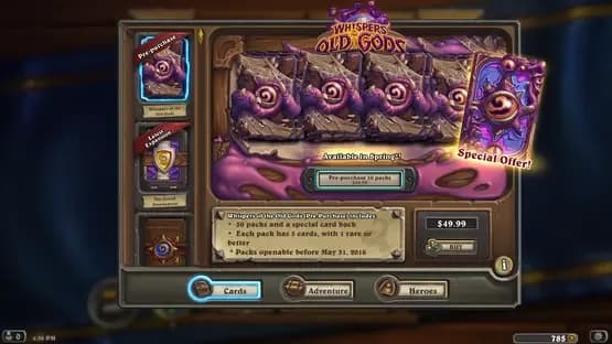 Hearthstone: Whispers of Old Gods — Screenshoty