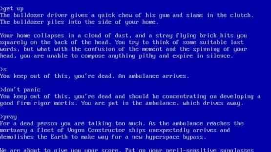 The Hitchhiker's Guide to the Galaxy — Screenshots