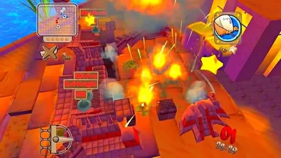 Worms Forts: Under Siege — Screenshoty