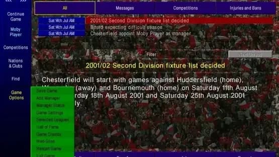 Championship Manager: Season 01/02 — Screenshoty