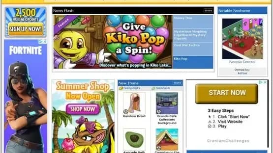 Neopets Browser — Screenshoty