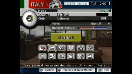 Pro Evolution Soccer Management — Screenshoty