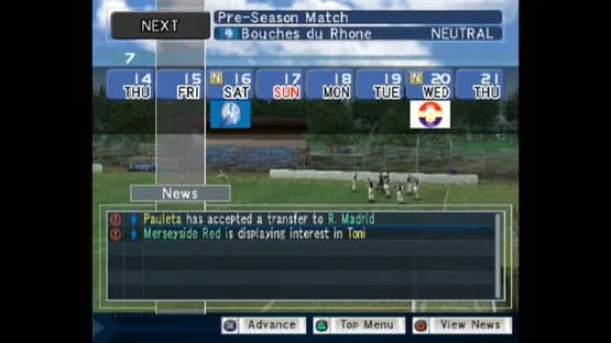 Pro Evolution Soccer Management — Screenshoty