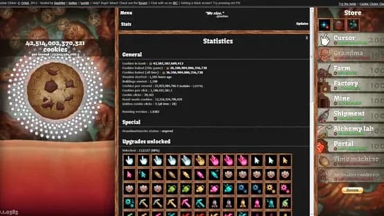 Cookie Clicker — Screenshoty