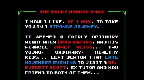 The Rocky Horror Show Video Game — Screenshoty
