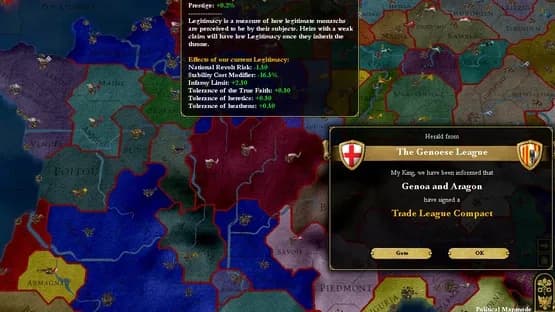 Europa Universalis III: Heir to the Throne — Screenshoty
