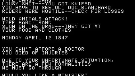 The Oregon Trail — Screenshots