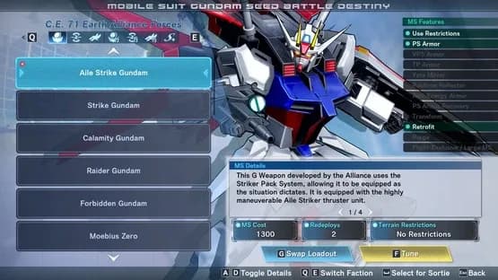 Mobile Suit Gundam Seed: Battle Destiny Remastered — Screenshoty