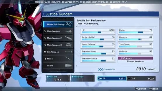 Mobile Suit Gundam Seed: Battle Destiny Remastered — Screenshoty