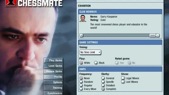 Kasparov Chessmate — Screenshoty