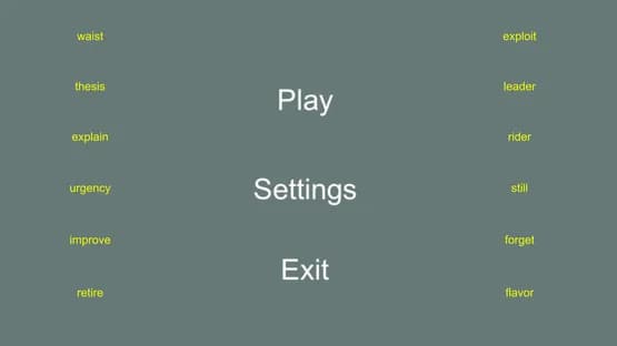 Word Typing Game — Screenshoty