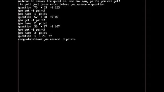 Answer the Question — Screenshots