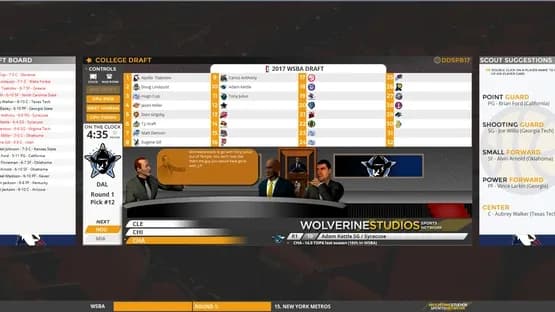 Draft Day Sports: Pro Basketball 2017 — Screenshoty
