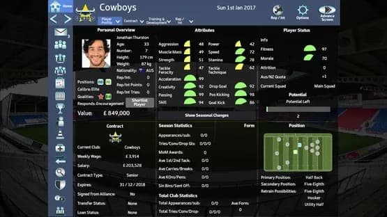 Rugby League Team Manager 2018 — Screenshoty
