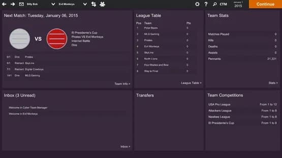 Cyber Team Manager — Screenshots