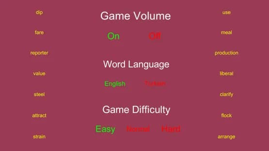 Word Typing Game — Screenshoty