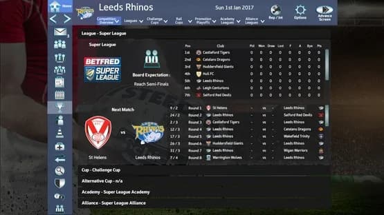 Rugby League Team Manager 2018 — Screenshoty