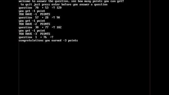 Answer the Question — Screenshots