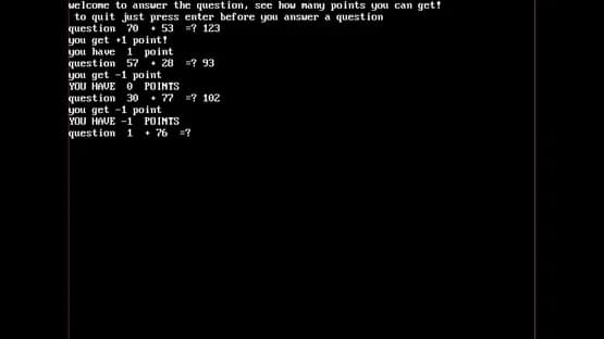 Answer the Question — Screenshots