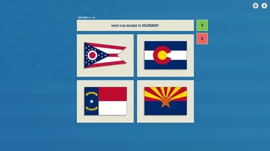 The 50 States Quiz — Screenshots