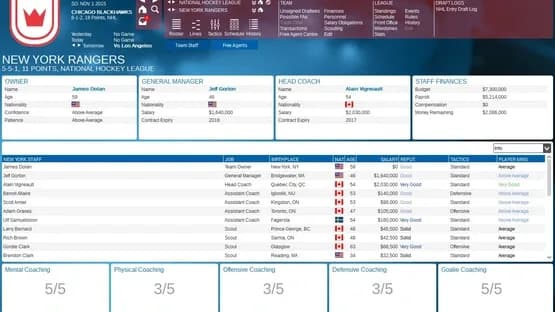 Franchise Hockey Manager 2 — Screenshoty