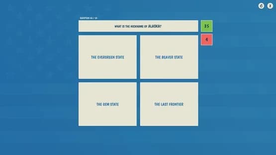 The 50 States Quiz — Screenshots
