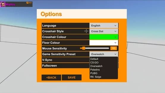 Aim Trainer Pro — Screenshoty