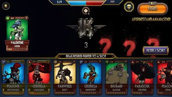 Skullgirls Mobile — Screenshoty