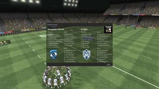 National Rugby Manager — Screenshots